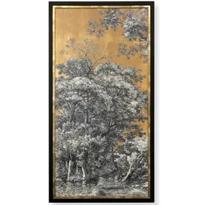 Golden Toile I Framed Print