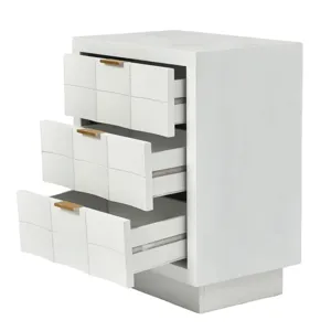 White 3 Drawer Wooden Table
