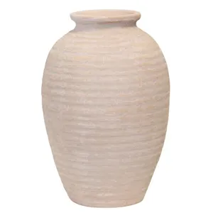 LARGE SAND BEIGE VASE