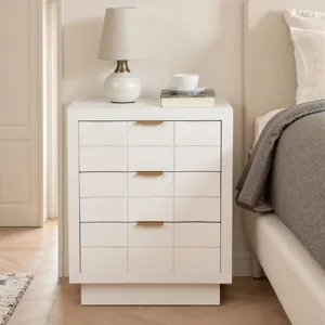 White 3 Drawer Wooden Table