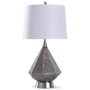 Rochford Silver Diamond Shape Glass Table Lamp