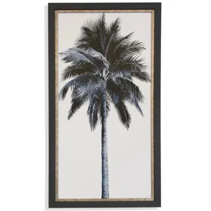 Palm Tree Blue I Framed Printed