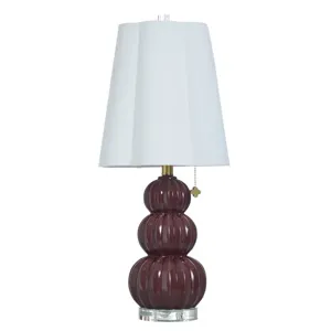 Burgandy Ceramic Table Lamp