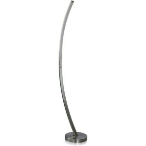 Brushed Steel LED Band Contemporary Accent Floor Lamp