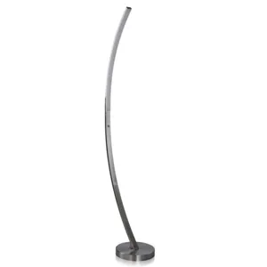 Brushed Steel LED Band Contemporary Accent Floor Lamp