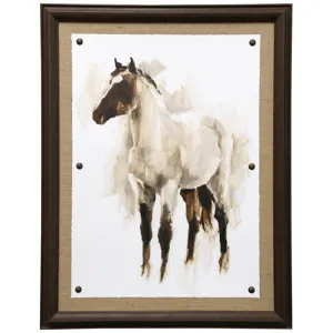 Rustic Horse II Framed Textured Print