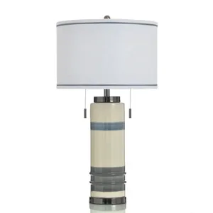 Labin Blue Ceramic & Steel Table Lamp