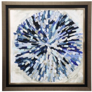 Blue Burst Textured Print