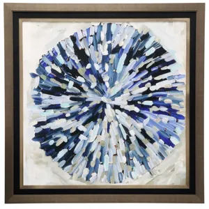 Blue Burst Textured Print