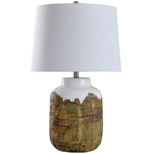 Canyon Rustic Earthtone Textured Ceramic Body Table Lamp