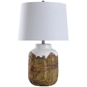 Canyon Rustic Earthtone Textured Ceramic Body Table Lamp
