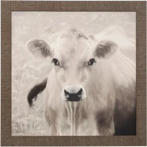 Mrs. Cow Textured Framed Print