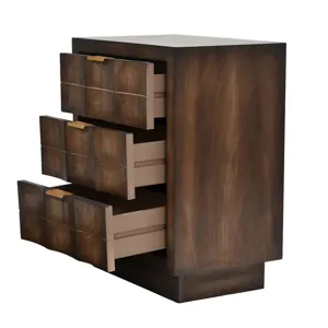 Walnut 3 Drawer Wooden Table