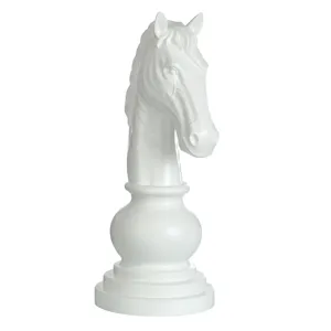 WHITE KNIGHT CHESS PIECE