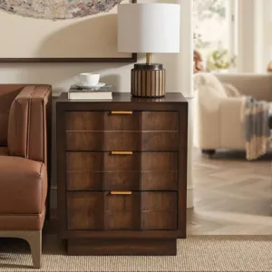 Walnut 3 Drawer Wooden Table