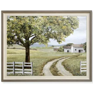 Sheltered Road Textured Framed Print