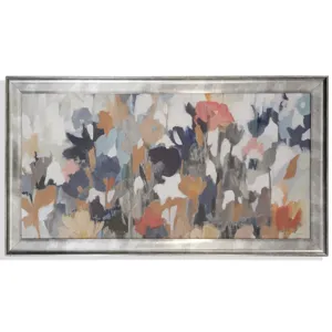 Corner Flower Textured Framed Print