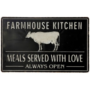 Large Rustic Farmhouse Stamped Metal Wall Plaque