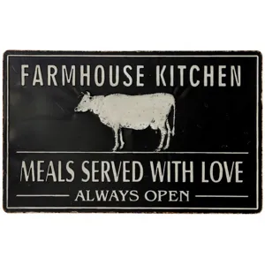 Large Rustic Farmhouse Stamped Metal Wall Plaque