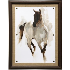 Rustic Horse I Framed Textured Print