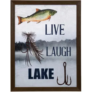 Lake Family Textured Framed Print