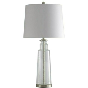 Clear Seeded Glass Table Lamp
