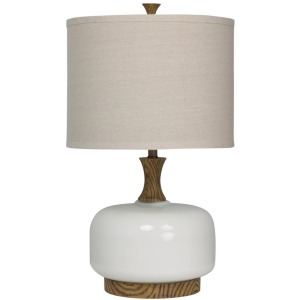 Transitional Wood & Ceramic Table Lamp