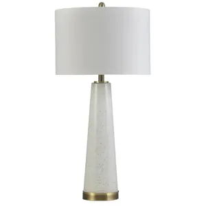 Glass and Steel Table Lamp