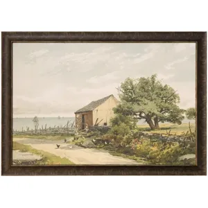 Road to the Store Textured Framed Print
