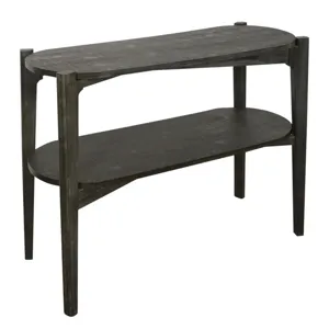 Foldable Console Table - Washed Black