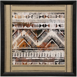 African Patterning I Framed Print Under Glass