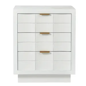 White 3 Drawer Wooden Table