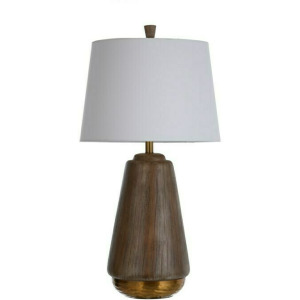 Bondi Gold Faux Wood Table Lamp