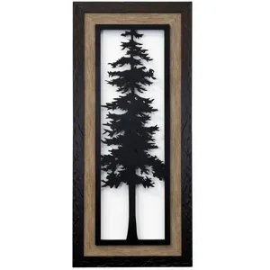 Cypress I Framed Lazer Cut Metal Panel