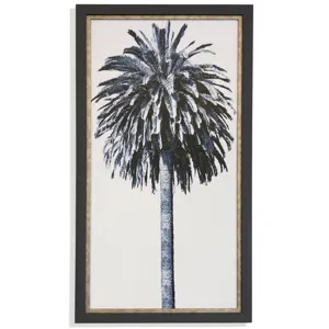 Palm Tree Blue II Framed Printed
