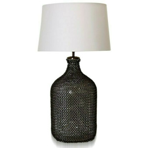 Webbed Glass Metal Mesh Net Table Lamp