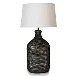 Webbed Glass Metal Mesh Net Table Lamp