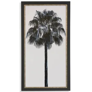 Palm Tree Blue IV Framed Printed