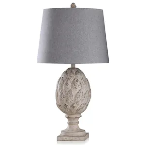 Distressed Artichoke Resin Table Lamp
