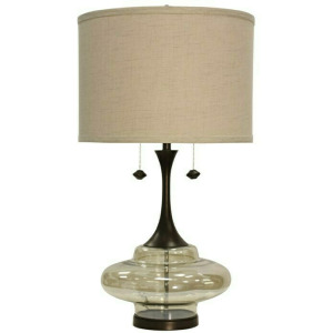 Weimer Grand Scale Plated Glass Table Lamp