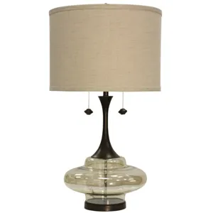 Weimer Grand Scale Plated Glass Table Lamp