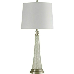 Spiral Clear Glass Table Lamp