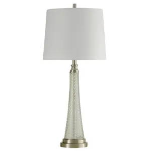 Spiral Clear Glass Table Lamp