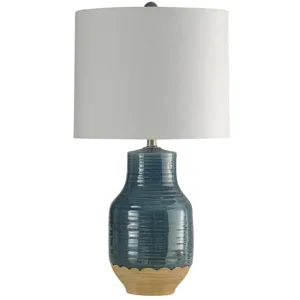 Prova Blue Dipped Ceramic Table Lamp