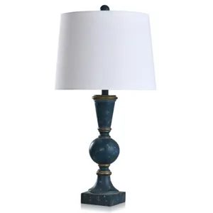 Bordini Blue Distressed Bannister Table Lamp