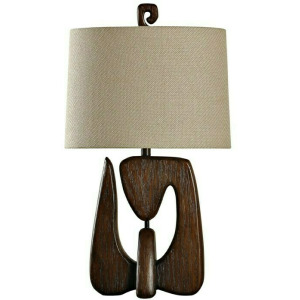 Contemporary Faux Wood Table Lamp