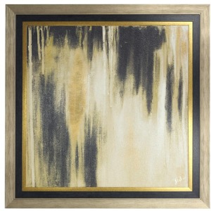 Gold Passage II Textured Print Custom Framed
