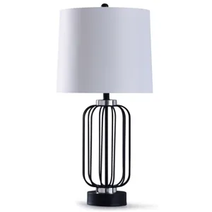 Dayton Black Metal Wire Table Lamp