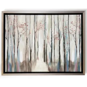 Forest Out of Focus Textured Framed Print