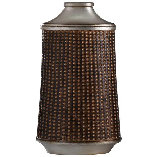 Winthrop Bronze & Khashi Silver 17in Accessory Vase